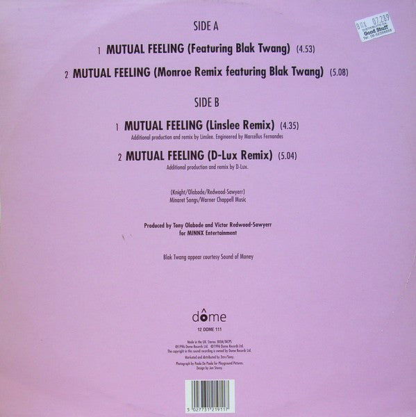 Beverley Knight : Mutual Feeling (12")