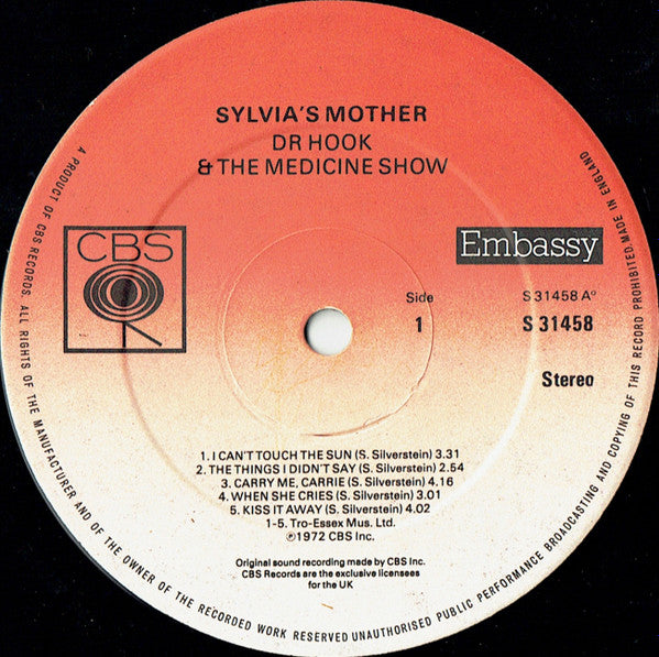 Dr. Hook And The Medicine Show* : Sylvia's Mother (LP, Comp, RE)
