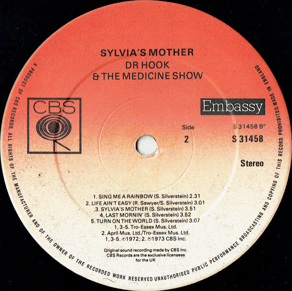 Dr. Hook And The Medicine Show* : Sylvia's Mother (LP, Comp, RE)