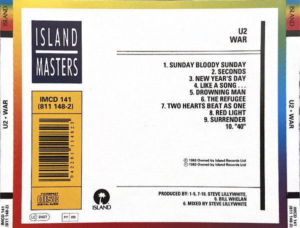 U2 : War (CD, Album, RE)