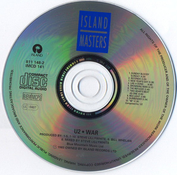 U2 : War (CD, Album, RE)