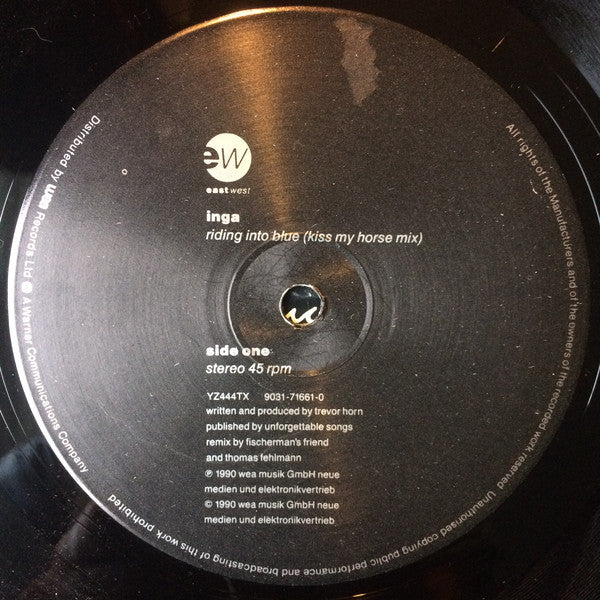 Inga Humpe : Riding Into Blue (Cowboy Song) (Kiss My Horse Mix) (12")