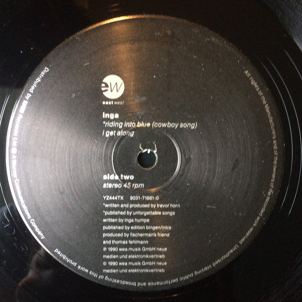 Inga Humpe : Riding Into Blue (Cowboy Song) (Kiss My Horse Mix) (12")