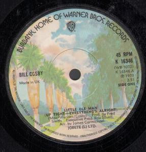Bill Cosby : Little Ole Man (Uptight - Everything's Alright) (7", Single, RE)