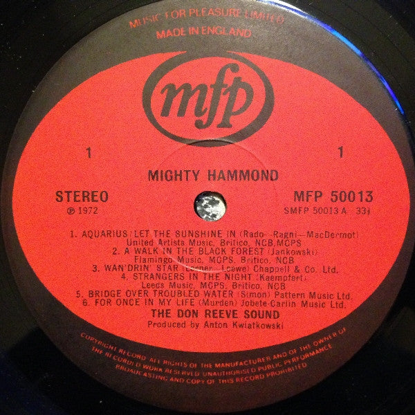 The Don Reeve Sound : Mighty Hammond (LP, Album)