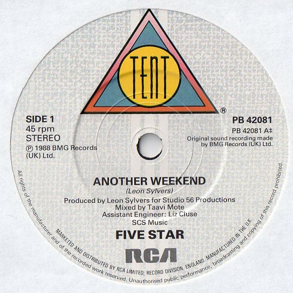 Five Star : Another Weekend (7", Single)