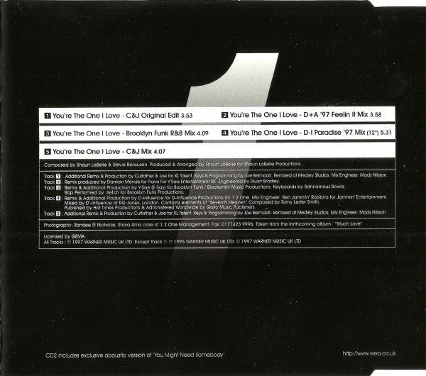 Shola Ama : You're The One I Love (CD, Single, RE, CD1)