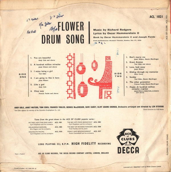 Len Stevens : Flower Drum Song (LP, Mono)