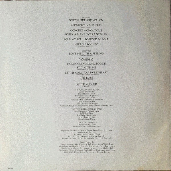 Bette Midler : The Rose - The Original Soundtrack Recording (LP, Album)
