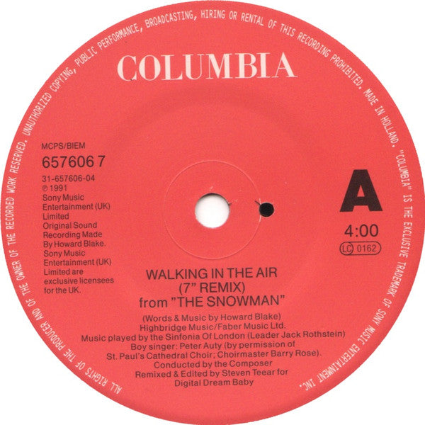 Digital Dream Baby : Walking In The Air (Remixes) (7", Single)