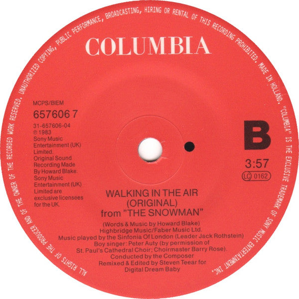 Digital Dream Baby : Walking In The Air (Remixes) (7", Single)