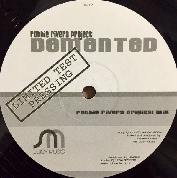 The Rivera Project : Demented (12", S/Sided, Ltd, TP)