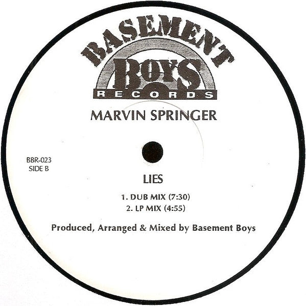 Marvin Springer : Lies (12", Promo)