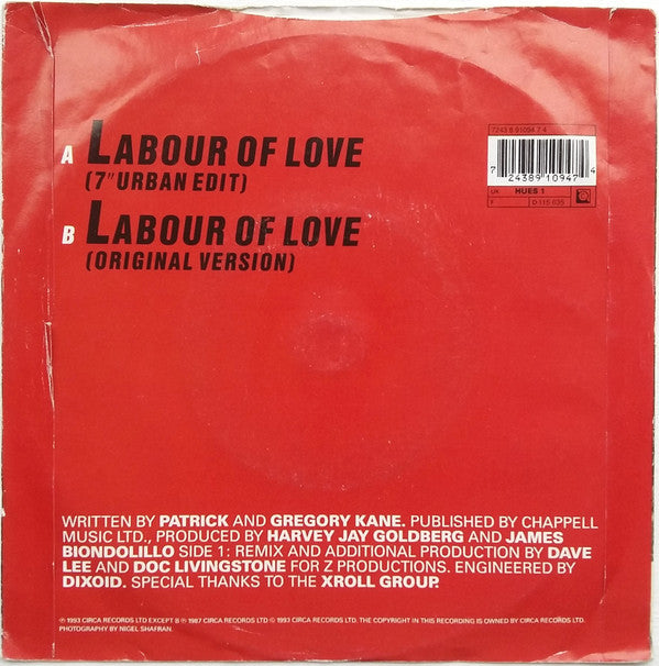Hue & Cry : Labour Of Love (7")