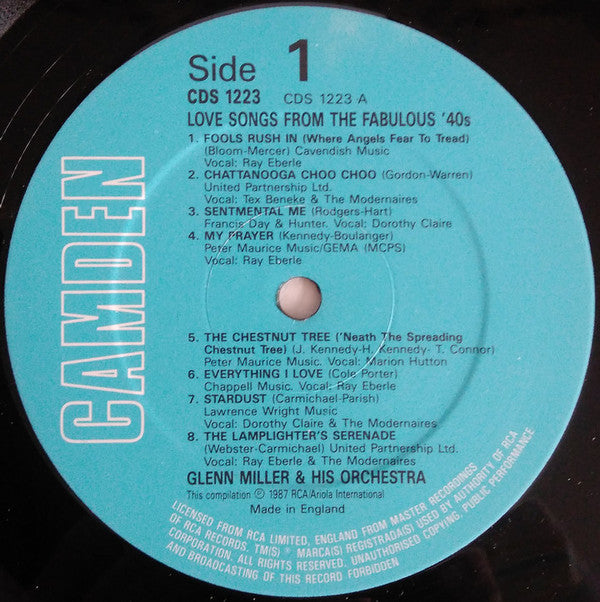 Glenn Miller : Love Songs From The Fabulous Forties (LP, Comp)