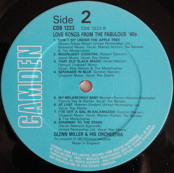 Glenn Miller : Love Songs From The Fabulous Forties (LP, Comp)