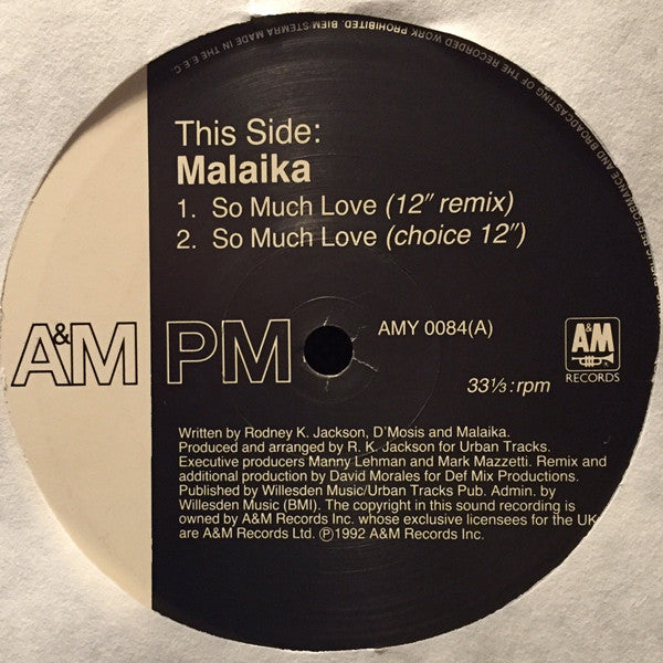 Malaika : So Much Love (David Morales Mixes) (12")