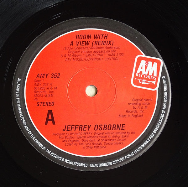 Jeffrey Osborne : Room With A View (12", Single)