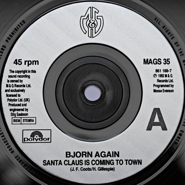 Bjorn Again : Santa Claus Is Coming To Town / Little Drummer Boy (7", Single)