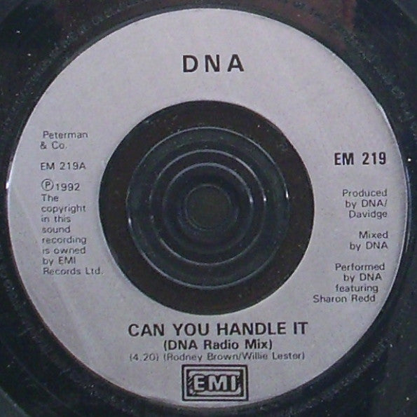 DNA Featuring Sharon Redd : Can You Handle It (7", Single)