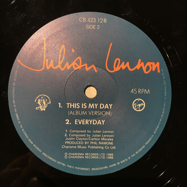Julian Lennon : This Is My Day (12")