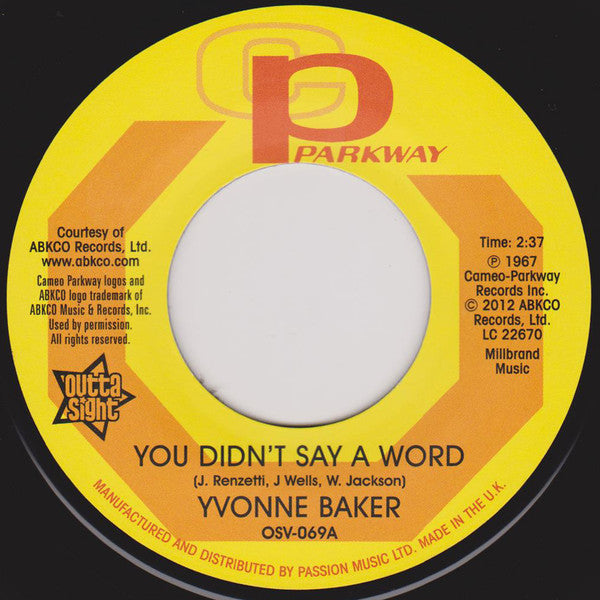 Yvonne Baker  /  Hattie Winston : You Didn't Say A Word / Pictures Don't Lie (7", RE)
