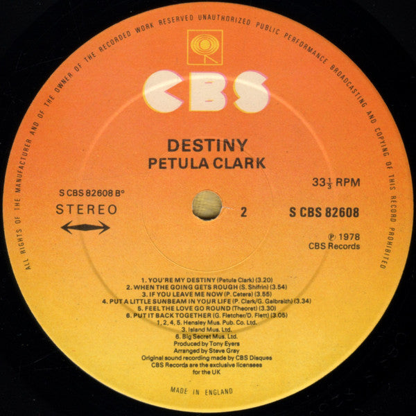Petula Clark : Destiny (LP, Album)