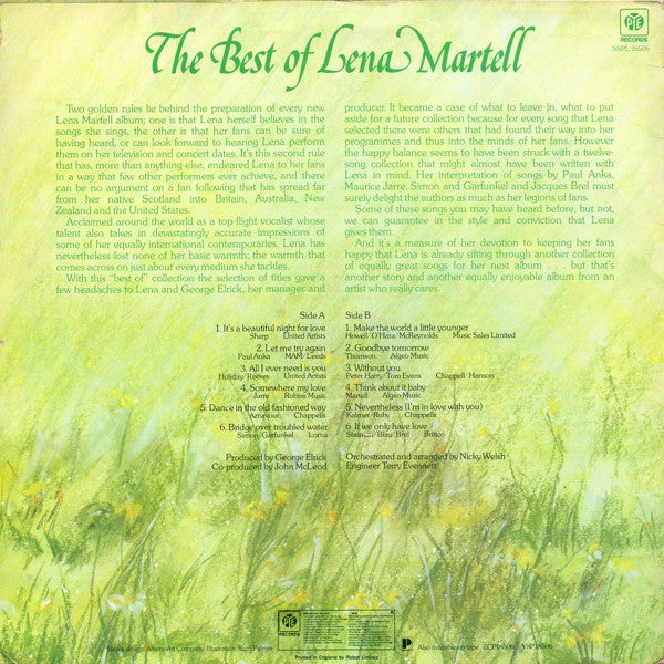 Lena Martell : The Best Of Lena Martell (LP, Comp)