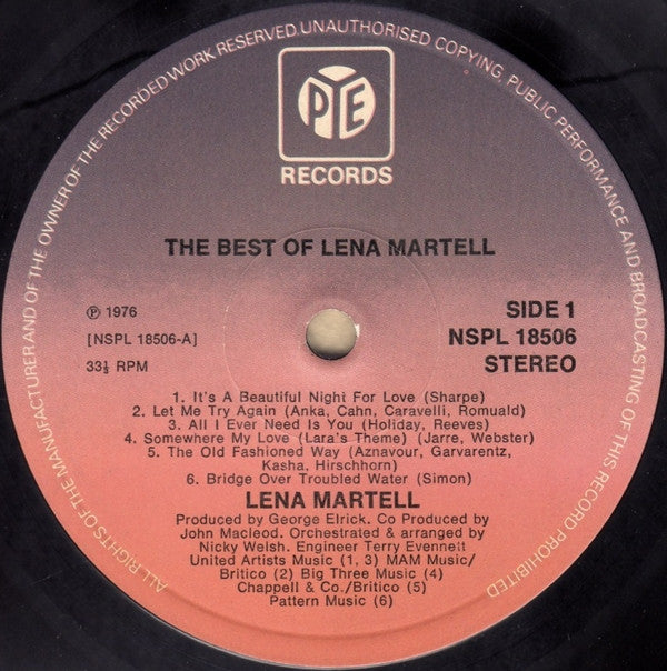 Lena Martell : The Best Of Lena Martell (LP, Comp)