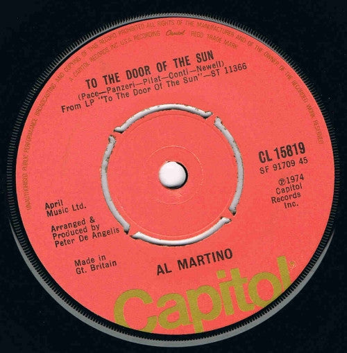 Al Martino : To The Door Of The Sun (7", Single)