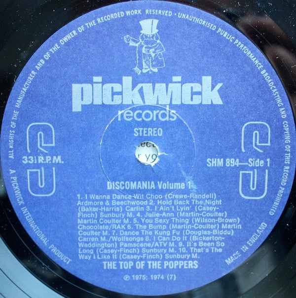 The Top Of The Poppers : Disco Mania Vol. 1 (LP)