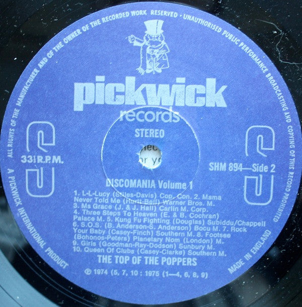 The Top Of The Poppers : Disco Mania Vol. 1 (LP)