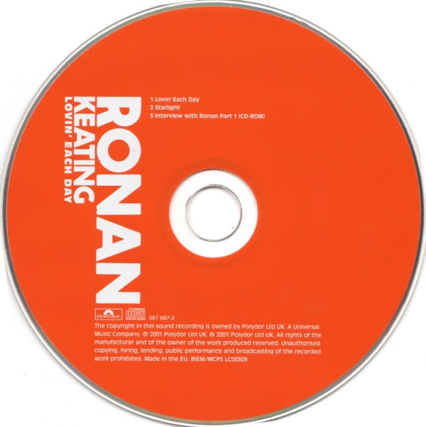 Ronan Keating : Lovin' Each Day (CD, Single, Enh)