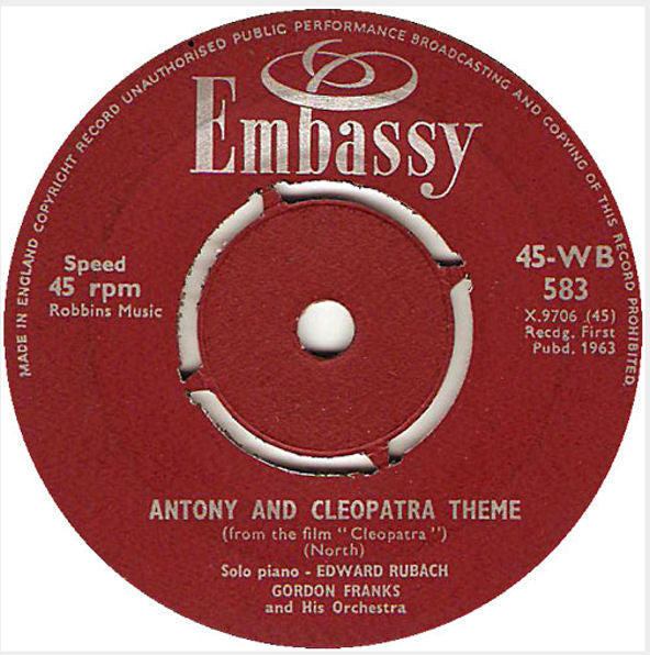 Gordon Franks And His Orchestra : Antony And Cleopatra Theme (7", Single)