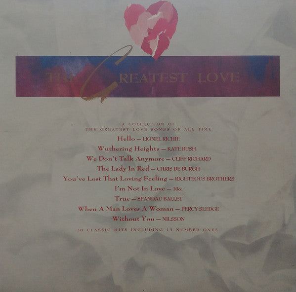 Various : The Greatest Love (2xLP, Comp, CBS)