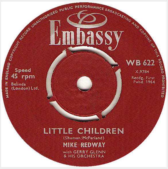 Mike Redway With Gerry Glenn And His Orchestra / Bud Ashton And His Group : Little Children / Theme For Young Lovers (7", Single)