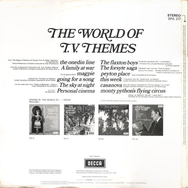 Various : The World Of T.V. Themes (LP, Comp, RM)