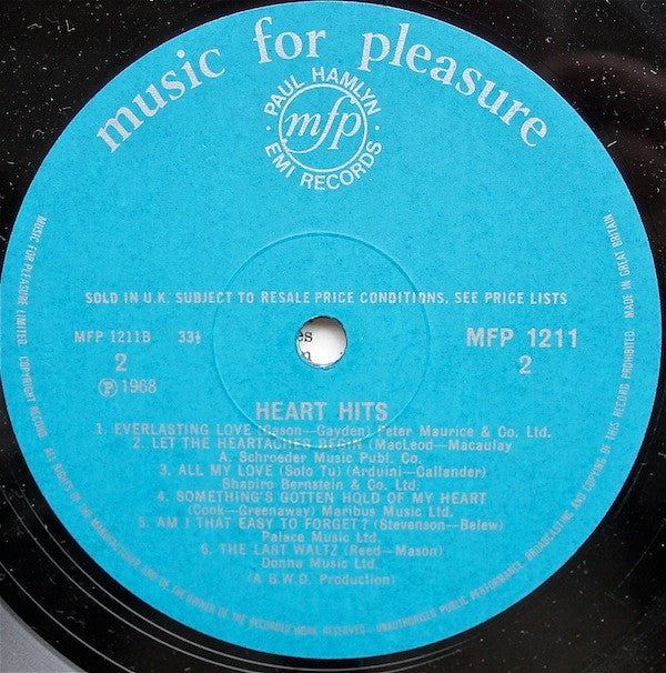 Unknown Artist : Heart Hits (LP, Comp, Mono)
