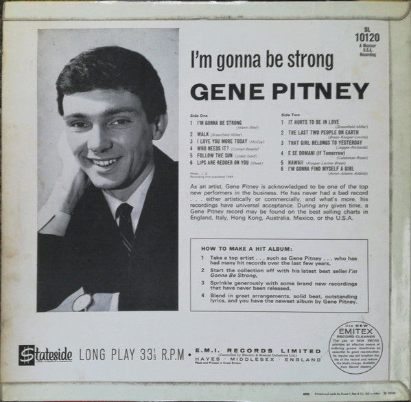 Gene Pitney : I'm Gonna Be Strong (LP, Album, Mono)