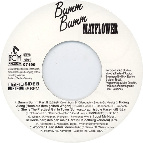 Mayflower (4) : Bumm Bumm (7", Single)
