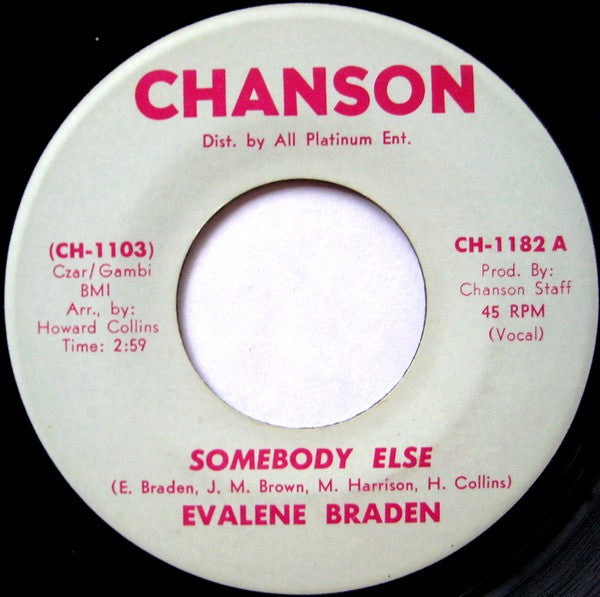 Evaline Braden : Somebody Else / That's What Soul Is (7", Single)