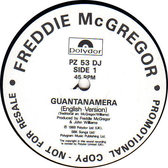 Freddie McGregor : Guantanamera (12", Single, Promo)