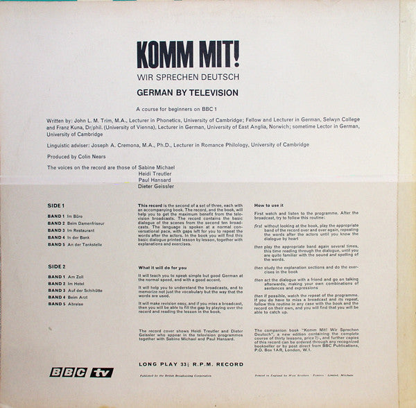 Various : Komm Mit! - Lessons 11 To 20 (LP)