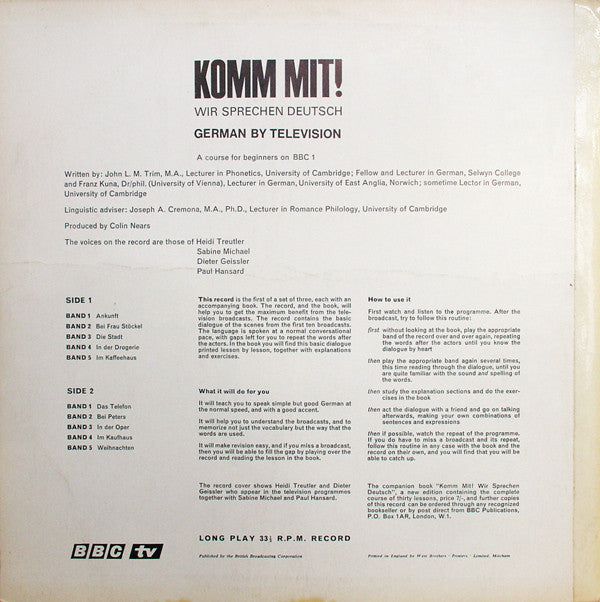 No Artist : Komm Mit! - Lessons 1 To 10 (LP)