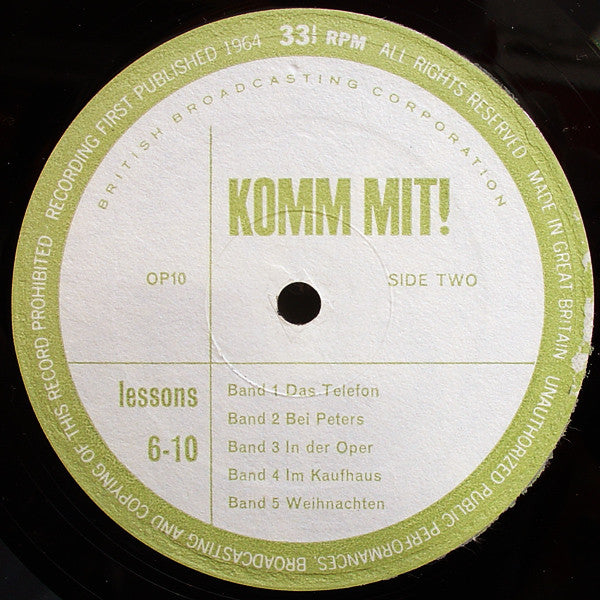 No Artist : Komm Mit! - Lessons 1 To 10 (LP)
