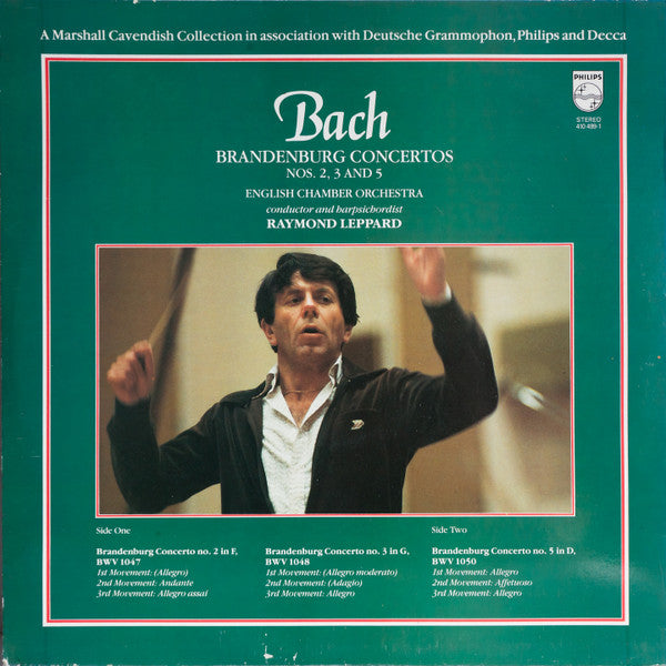 Johann Sebastian Bach / English Chamber Orchestra / Raymond Leppard : Brandenburg Concertos Nos. 2, 3 And 5 (LP, RE)