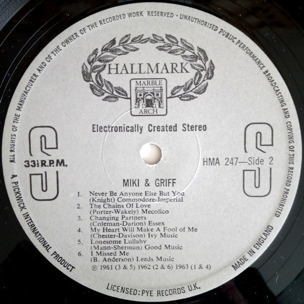 Miki & Griff : Miki & Griff (LP, Comp)