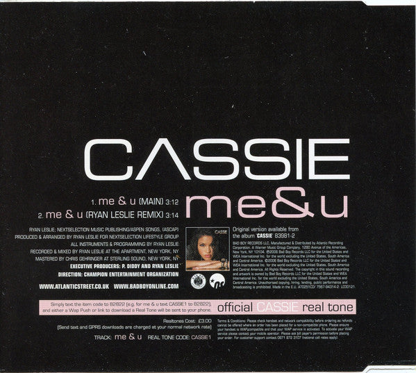 Cassie (2) : Me & U (CD, Single)