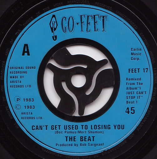 The Beat (2) : Can't Get Used To Losing You (1983 Remix Version) (7", Single, Blu)