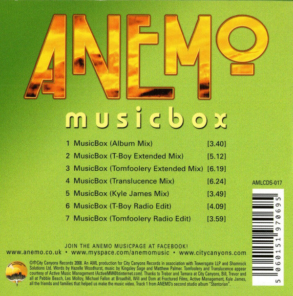 Anemo : Musicbox (CDr, Single, Promo)